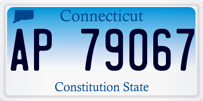 CT license plate AP79067