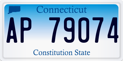 CT license plate AP79074
