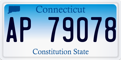 CT license plate AP79078