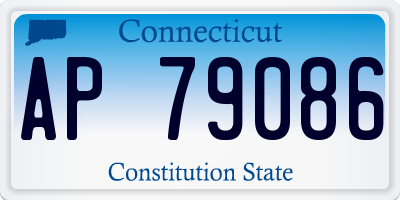 CT license plate AP79086