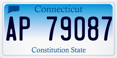 CT license plate AP79087