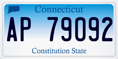 CT license plate AP79092