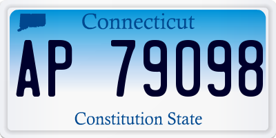 CT license plate AP79098