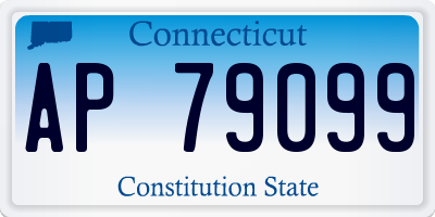 CT license plate AP79099