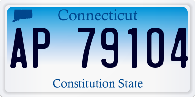 CT license plate AP79104