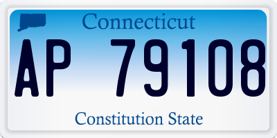 CT license plate AP79108