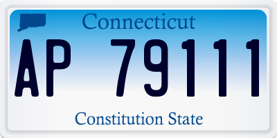 CT license plate AP79111