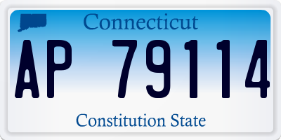 CT license plate AP79114
