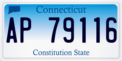 CT license plate AP79116