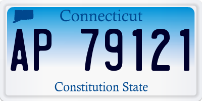 CT license plate AP79121