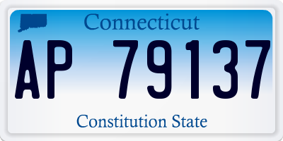 CT license plate AP79137