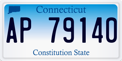 CT license plate AP79140