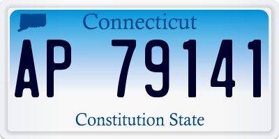 CT license plate AP79141