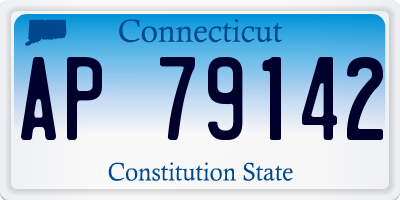 CT license plate AP79142