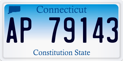 CT license plate AP79143