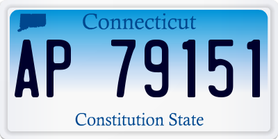 CT license plate AP79151