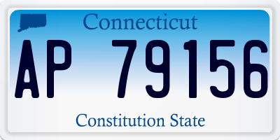 CT license plate AP79156