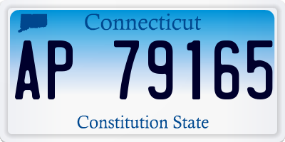 CT license plate AP79165