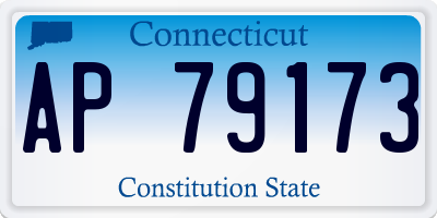 CT license plate AP79173