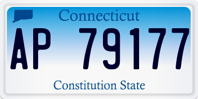 CT license plate AP79177