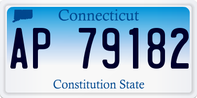 CT license plate AP79182