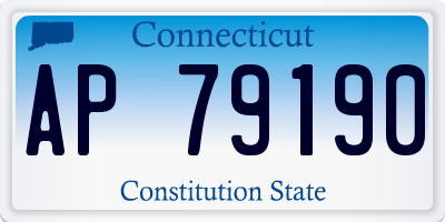 CT license plate AP79190