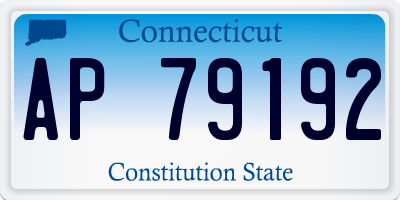 CT license plate AP79192