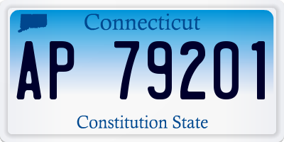 CT license plate AP79201