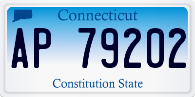 CT license plate AP79202