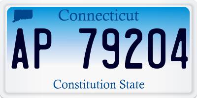 CT license plate AP79204