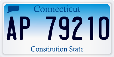 CT license plate AP79210