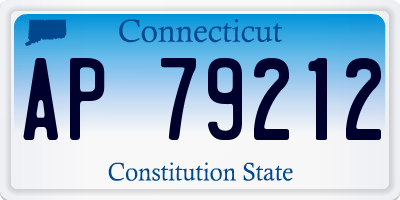 CT license plate AP79212