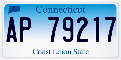 CT license plate AP79217