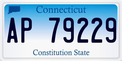 CT license plate AP79229