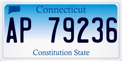CT license plate AP79236