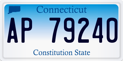 CT license plate AP79240