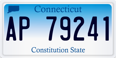CT license plate AP79241
