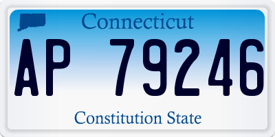 CT license plate AP79246