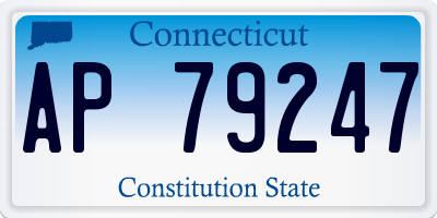CT license plate AP79247
