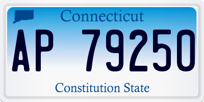 CT license plate AP79250