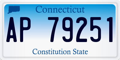 CT license plate AP79251