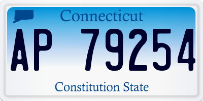 CT license plate AP79254