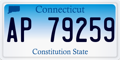 CT license plate AP79259