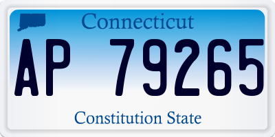 CT license plate AP79265