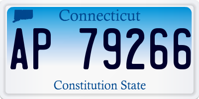 CT license plate AP79266