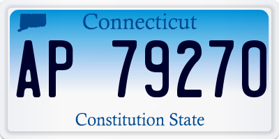 CT license plate AP79270
