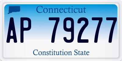 CT license plate AP79277