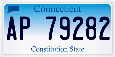 CT license plate AP79282
