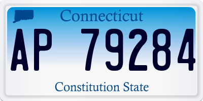 CT license plate AP79284