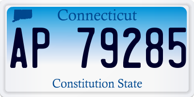 CT license plate AP79285
